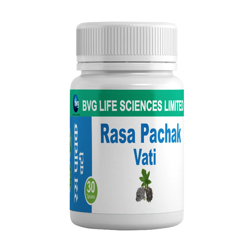 Rasa Pachak Vati tablets bottle